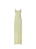Mar De Margaritas - Kelly - Abito Lungo In Crepe Con Spacco Sul Davant - Mmabw01528-Gi34 - Jasmin Giallino