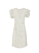 Mar De Margaritas - Karin - Abito Corto Con Drappeggio E Bottoncini - Mmabw01542-Bi114 - Petitpois Ecru