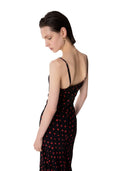 Mar De Margaritas - Kelly - Abito Lungo In Crepe Con Spacco Sul Davant - Mmabw01528-Ne134 - Rose Nero