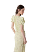 Mar De Margaritas - Kristel - Abito Midi Con Drappeggio E Bottoncini - Mmabw01537-Gi34 - Jasmin Giallino