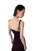 Mar De Margaritas - Priscilla - Abito Midi In Crepe Con Rouge - Mmabw01538-Ne134 - Rose Nero