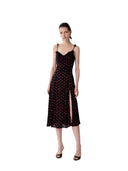 Mar De Margaritas - Priscilla - Abito Midi In Crepe Con Rouge - Mmabw01538-Ne134 - Rose Nero