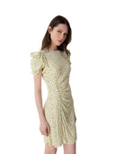 Mar De Margaritas - Karin - Abito Corto Con Drappeggio E Bottoncini - Mmabw01542-Gi34 - Jasmin Giallino