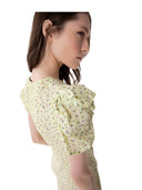 Mar De Margaritas - Karin - Abito Corto Con Drappeggio E Bottoncini - Mmabw01542-Gi34 - Jasmin Giallino