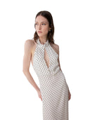 Mar De Margaritas - Juliette - Abito Lungo Con Foulard Al Collo - Mmabw01581-Bi114 - Petitpois Ecru