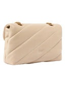 Pinko - Borsa media a tracolla Love Bag Puff Maxi Quilt - 100038A0F2-C50Q - Beige-Grigio Fumo-Antique Gold