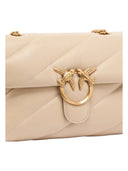 Pinko - Borsa media a tracolla Love Bag Puff Maxi Quilt - 100038A0F2-C50Q - Beige-Grigio Fumo-Antique Gold