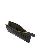 Pinko - Airone Cardholder Vitello Seta - 100251-A0F1-Z99Q - Nero-Antique Gold
