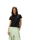 Pinko - T-Shirt Basico Jersey Logo Sta - 100373-A34F-Z99 - Nero Limousine