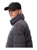 Pinko - Caban in tela tecnica idrorepellente - 101598A39J-C44 - Grigio Ostrica