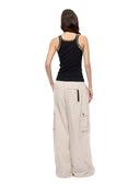 Pinko - Top Coriandoli a costine con ricami gioiello - 104109A3J4-Z99 - Nero Limousine
