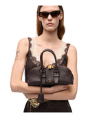 Pinko - Borsa a mano piccola Escape Bag Horizontal pelle - 105334A3Cx-M12Q - Marrone Marasca-Antique Gold