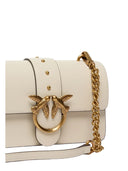 Pinko - Borsa Love One Mini St. Cl Vitello S - 105856-A0F1-Z14Q - Bianco Seta-Antique Gold