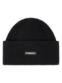 Pinko - Berretto Bosnia con logo lettering PINKO - 105993A3Ei-Z99 - Nero Limousine
