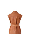 Pinko - Gilet Gypsy Pelle Lavata - 106232-A31X-L38 - Marrone Crema Di Moca