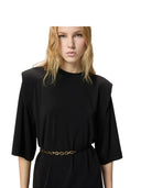 Pinko - Abito Allie Jersey Crepe Pesan - 106484-A32D-Z99 - Nero Limousine