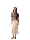 Pinko - Gonna Hebe Lino Stretch Tinto - 106535-A34G-N37 - Rosa Carne