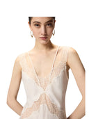 Pinko - Top Lydia Twill Con Pizzo - 106623-A385-P97 - Rosa Tinta