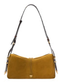 Pinko - Borsa spalla media Keeper Bag suede effetto spray - 106676A3Db-L34J - Marrone-Tunica Monaco-Matt. Go
