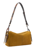 Pinko - Borsa spalla media Keeper Bag suede effetto spray - 106676A3Db-L34J - Marrone-Tunica Monaco-Matt. Go