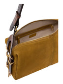 Pinko - Borsa spalla media Keeper Bag suede effetto spray - 106676A3Db-L34J - Marrone-Tunica Monaco-Matt. Go