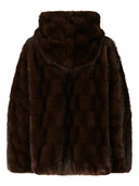 Pinko - Giacca blouson effetto pelliccia con cappuccio - 107054A3C5-M11 - Marrone-Chicco Di Caffe'