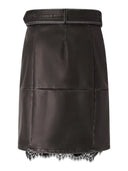 Pinko - Gonna al ginocchio effetto pelle c/cintura e spacc - 107080A3E8-I76 - Grigio Corvo