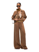 Pinko - Camicia Careser in twill mano pesca - 107169A3F8-M10 - Marrone-Caffe Liquoroso
