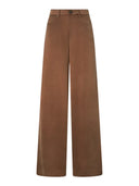Pinko - Pantaloni Porta palazzo in twill mano pesca - 107170A3F8-M10 - Marrone-Caffe Liquoroso