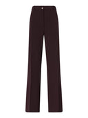 Pinko - Pantaloni Petalo a palazzo tinta unita - 107214A18E-Rr7 - Bordeaux Scuro