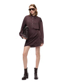 Pinko - Abito corto Asfodelo con abbottonatura - 107369A3Hl-L72 - Marrone Testa Moro