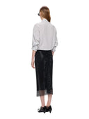 Pinko - Camicia Colchico a righe con cravatta - 107482A33Q-Zz1 - Bianco/Nero