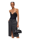 Pinko - Vestito Arneis longuette con gonna gessata - 107497A3Ff-In4 - Mult.Grigio/Rosa