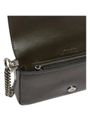 Pinko - Borsa a Tracolla Piccola in Pelle con Borchie - 107665A2Jg-Z99Q - Nero-Antique Gold