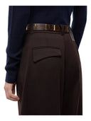 Pinko - Pantaloni Balbino barrel fit in misto lana - 107712A3Ms-M04 - Marrone Oltre Buio