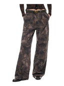 Pinko - Pantaloni in cotone con motivo camouflage floreale - 107766A3Nz-Sd3 - Mult.Verde/Nero