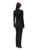 Pinko - Maglia Soffio in lana con pizzo e fusciacca - 107775A3O1-Z99 - Nero Limousine