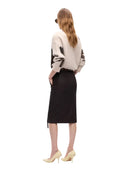 Pinko - Gonna Montiano pencil effetto pelle nabuk - 107806A3Md-M04 - Marrone Oltre Buio