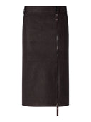Pinko - Gonna Montiano pencil effetto pelle nabuk - 107806A3Md-M04 - Marrone Oltre Buio