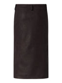 Pinko - Gonna Montiano pencil effetto pelle nabuk - 107806A3Md-M04 - Marrone Oltre Buio