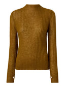 Pinko - Maglia Muggito leggera a coste - 107834A2Z6-V62 - Verde Abete