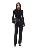 Pinko - Maglia Muggito leggera a coste - 107834A2Z6-Z99 - Nero Limousine