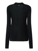 Pinko - Maglia Muggito leggera a coste - 107834A2Z6-Z99 - Nero Limousine