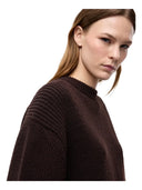 Pinko - Maglia Gracidio in lana a coste - 107872A3P4-M04 - Marrone Oltre Buio