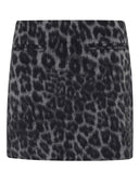 federica tosi - minigonna lana maculata - 30706-301-27 - maculato nero e grigio