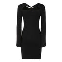 Immagine di Akep - Abito Cut Out Con Ring - Vskd07045-V1 - Nero - Abito di Akep disponibile su Barbara1999.