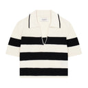 Immagine di Laneus - Knitted Polo Woman - S5Lawokp236-013/05 - Crema-Nero - T-Shirt di Laneus disponibile su Barbara1999.