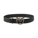 Immagine di Pinko - Cintura Love Berry H4 Belt Vitello Set - 100120A0F1-Z99O - Nero-Old Silver - Cintura di Pinko disponibile su Barbara1999.