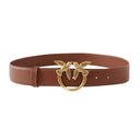 pinko - cintura love berry h4 belt vitello set - 100120a0f1-l48q - cuoio-antique gold