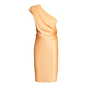nineminutes - abito monospalla in raso the atena satin - 25ssnab-0007-apricoat - apricoat